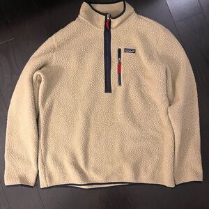 Patagonia Tan Zip Up Sweater